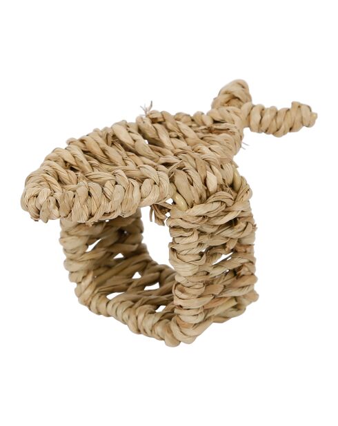 Rond de serviette poisson de mer Borneo naturel - 3,5x3,5 cm