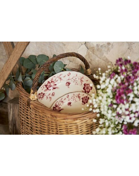 Saladier Margaux bordeaux - D23,5xH6 cm