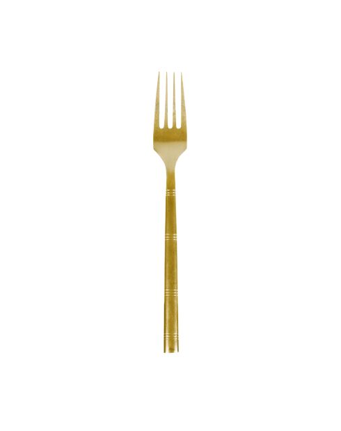 6 vintage gouden Ecli 18/0 roestvrijstalen vorken
