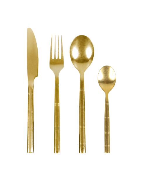 6 vintage gouden Ecli 18/0 roestvrijstalen vorken
