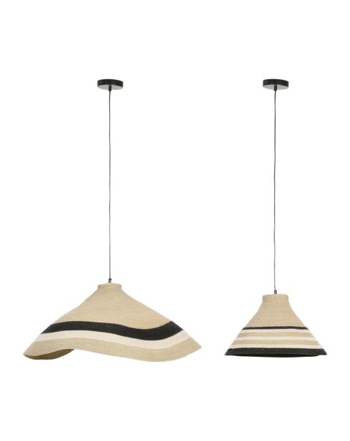2 cavi a sospensione Sumatra E27 1,30 m naturale/nero
