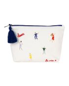 Pochette en coton Bellagio écrue - 26x7x17 cm