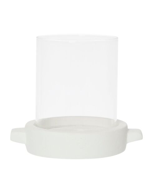 Photophore Organic écru - 13x10xH11 cm