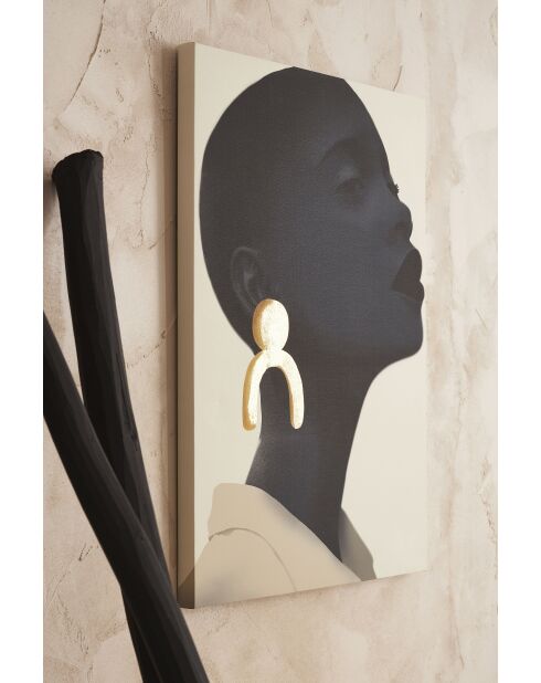 Soul Craft Ecru/Schwarz/Goldbild - 50x70 cm