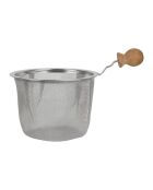 Infuseur à thé panier en inox gris argenté - 12,5x8xH6 cm