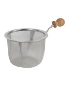 Infuseur à thé panier en inox gris argenté - 12,5x8xH6 cm