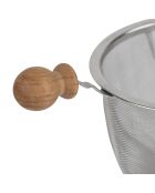 Infuseur à thé panier en inox gris argenté - 12,5x8xH6 cm