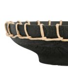 2 coupes Maderia noires - D25xH9,5/D16,5xH9,5 cm