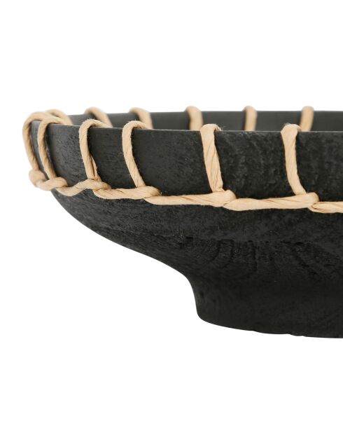 2 coupes Maderia noires - D25xH9,5/D16,5xH9,5 cm