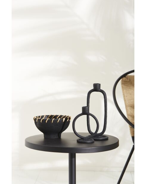 2 coupes Maderia noires - D25xH9,5/D16,5xH9,5 cm