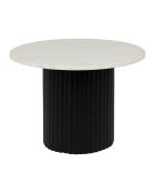 Table basse Eskela blanc/noir - D60xH40 cm