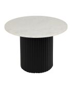 Table basse Eskela blanc/noir - D60xH40 cm