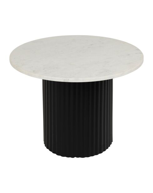 Table basse Eskela blanc/noir - D60xH40 cm