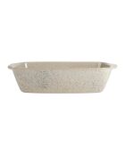 Plat à four rectangulaire Jeanne blanc moucheté - 33x20x7,5 cm