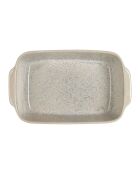 Plat à four rectangulaire Jeanne blanc moucheté - 33x20x7,5 cm