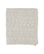 Plaid Ombelio aus Baumwolle in Natur/Silber - 150x125 cm