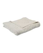 Plaid Ombelio aus Baumwolle in Natur/Silber - 150x125 cm