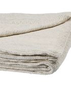 Plaid Ombelio aus Baumwolle in Natur/Silber - 150x125 cm