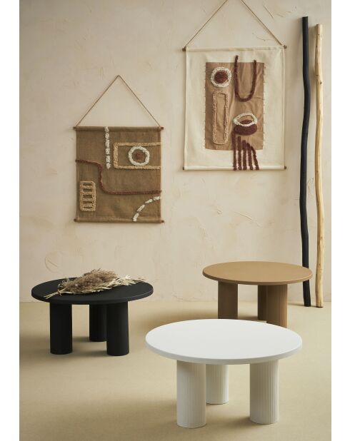 Soul Craft Leinwand aus getufteter Baumwolle, 70x90 cm, ecru/braun