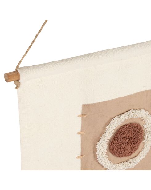 Soul Craft Leinwand aus getufteter Baumwolle, 70x90 cm, ecru/braun
