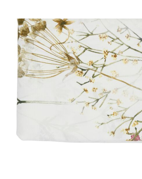 Nappe en coton 200 g/m² Prairie blanche/beige - 160x160 cm