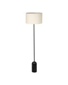 Lámpara de pie E27 orgánica, cable de 25 W, 1,50 m, negro - D13-40xH150 cm