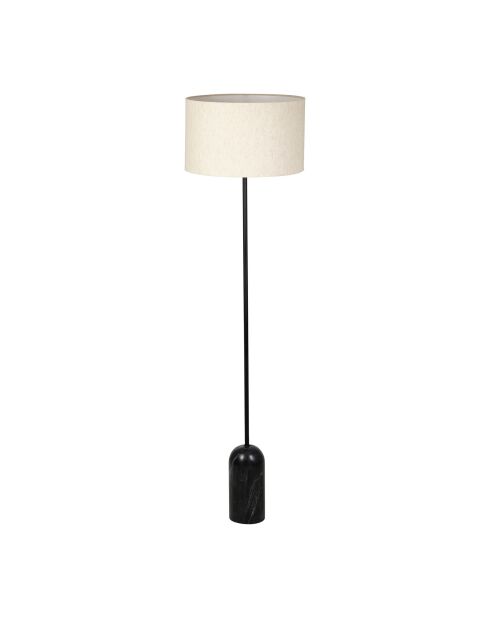 Lámpara de pie E27 orgánica, cable de 25 W, 1,50 m, negro - D13-40xH150 cm