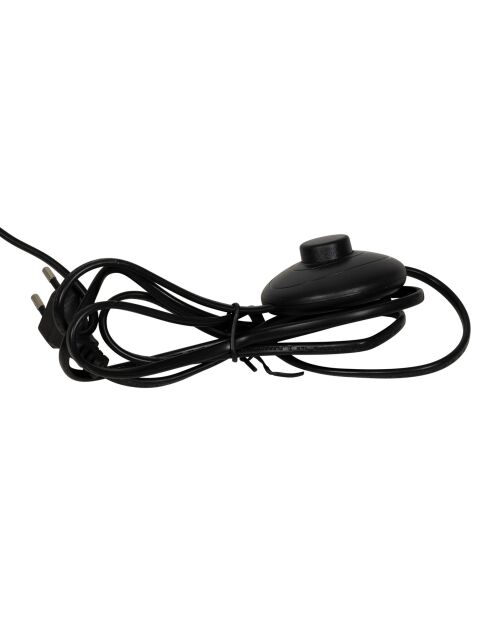 Lámpara de pie E27 orgánica, cable de 25 W, 1,50 m, negro - D13-40xH150 cm