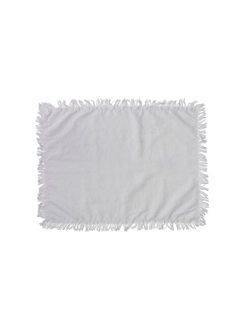 2 sets de table en coton 175 g/m² Nalia blancs - 50x40 cm