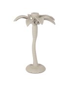 Bougeoir en aluminium Tropic Étoile gris clair - D21xH28 cm
