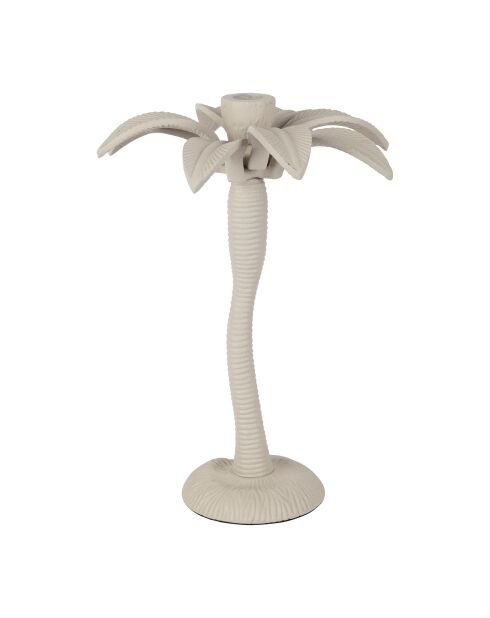Bougeoir en aluminium Tropic Étoile gris clair - D21xH28 cm