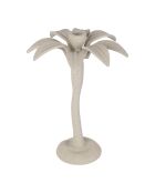 Bougeoir en aluminium Tropic Étoile gris clair - D21xH28 cm