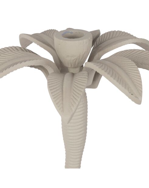 Bougeoir en aluminium Tropic Étoile gris clair - D21xH28 cm