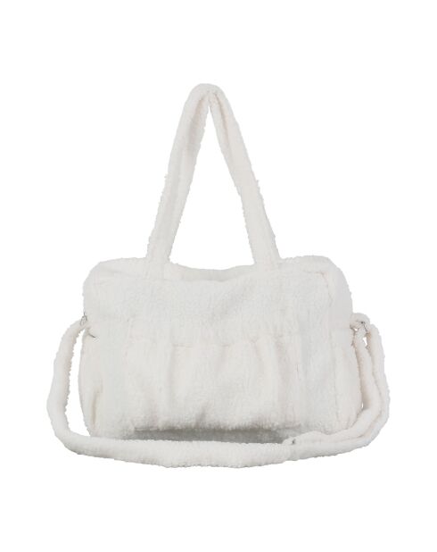 Sac à langer sherpa Songes blanc - 35x15,5x25 cm