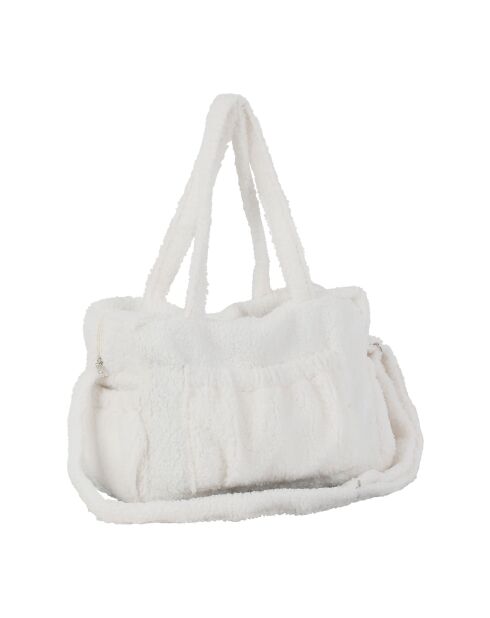 Sac à langer sherpa Songes blanc - 35x15,5x25 cm