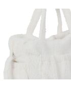 Sac à langer sherpa Songes blanc - 35x15,5x25 cm