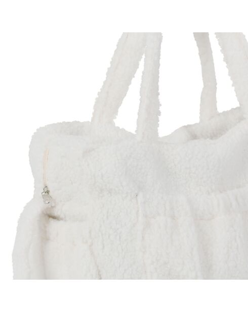 Sac à langer sherpa Songes blanc - 35x15,5x25 cm