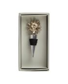 Bouchon de bouteille soleil en aluminium BTE Sunny doré - 4,5x11 cm