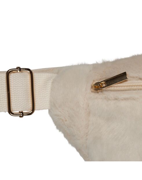 Borsa a banana Bananez bianca in pelliccia sintetica - 30x8x14 cm