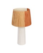 Lampe Lignes E27 câble 1,30 m écrue/terracotta - D11-25xH45 cm