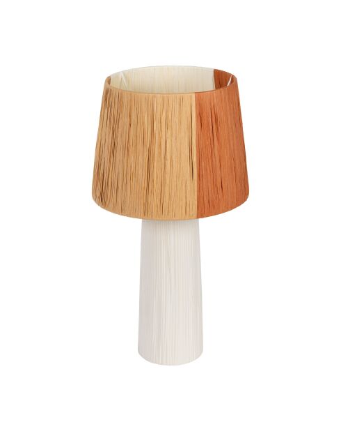Lampe Lignes E27 câble 1,30 m écrue/terracotta - D11-25xH45 cm