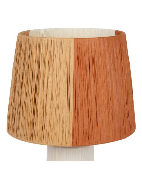 Lampe Lignes E27 câble 1,30 m écrue/terracotta - D11-25xH45 cm