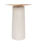 Lampe Lignes E27 câble 1,30 m écrue/terracotta - D11-25xH45 cm