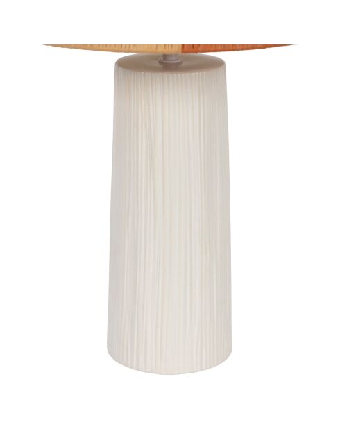 Lampe Lignes E27 câble 1,30 m écrue/terracotta - D11-25xH45 cm