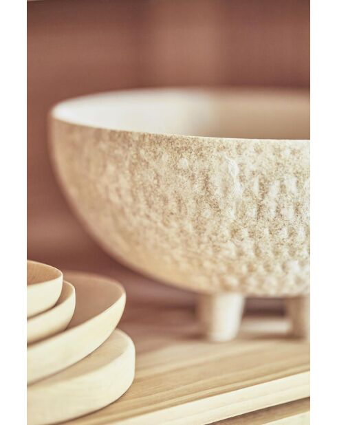 Vasque Iktoum blanc cassé - D18xH9 cm