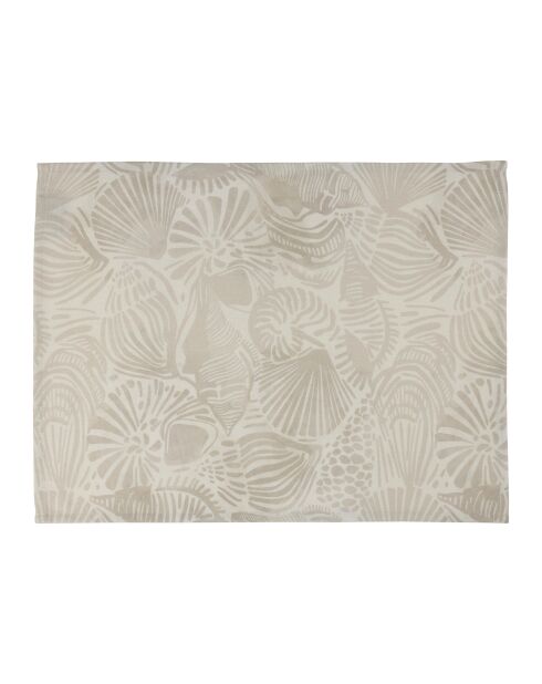 Set de table en coton 200 g/m² Coquillage sable - 50x38 cm