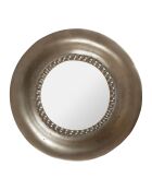 Miroir Drachma argenté - D29 cm