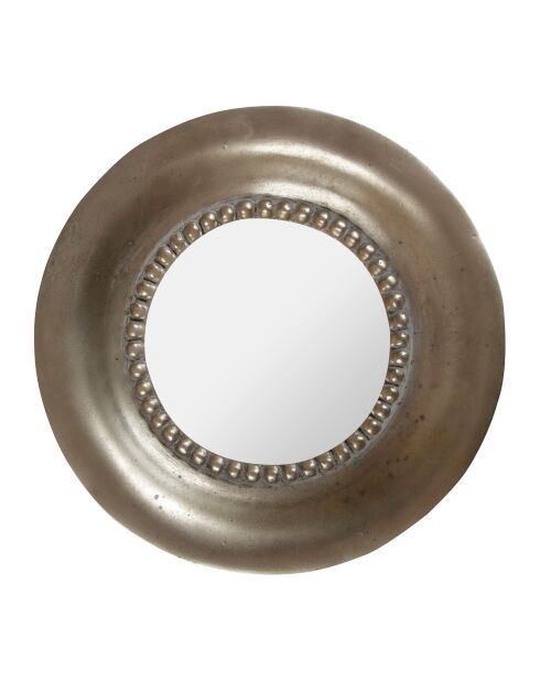 Miroir Drachma argenté - D29 cm