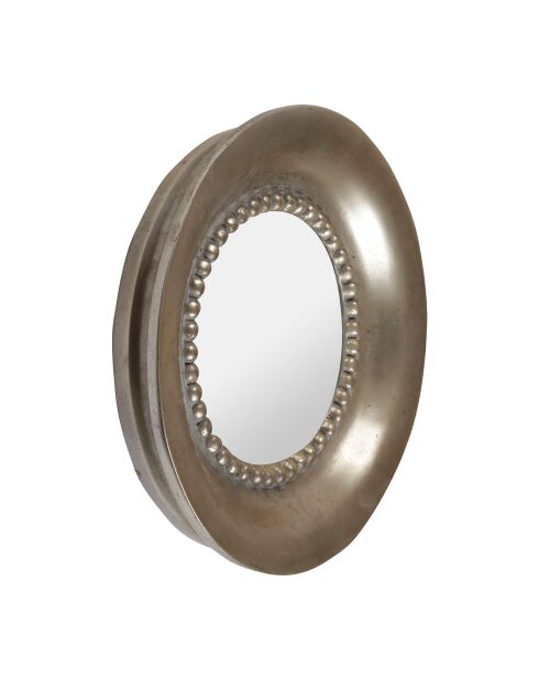 Miroir Drachma argenté - D29 cm