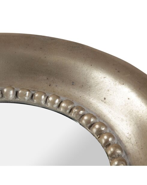 Miroir Drachma argenté - D29 cm